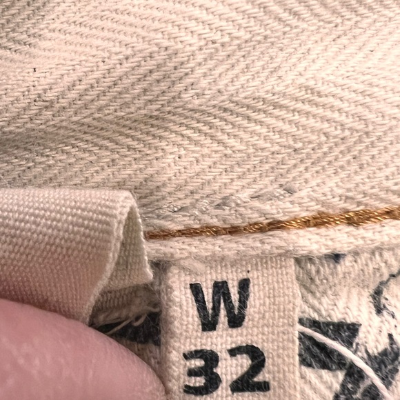 Denham Mens Drill Regular Fit Straight Leg Selvedge. Jeans Dark Wash. Size 32x32 - Picture 9 of 12